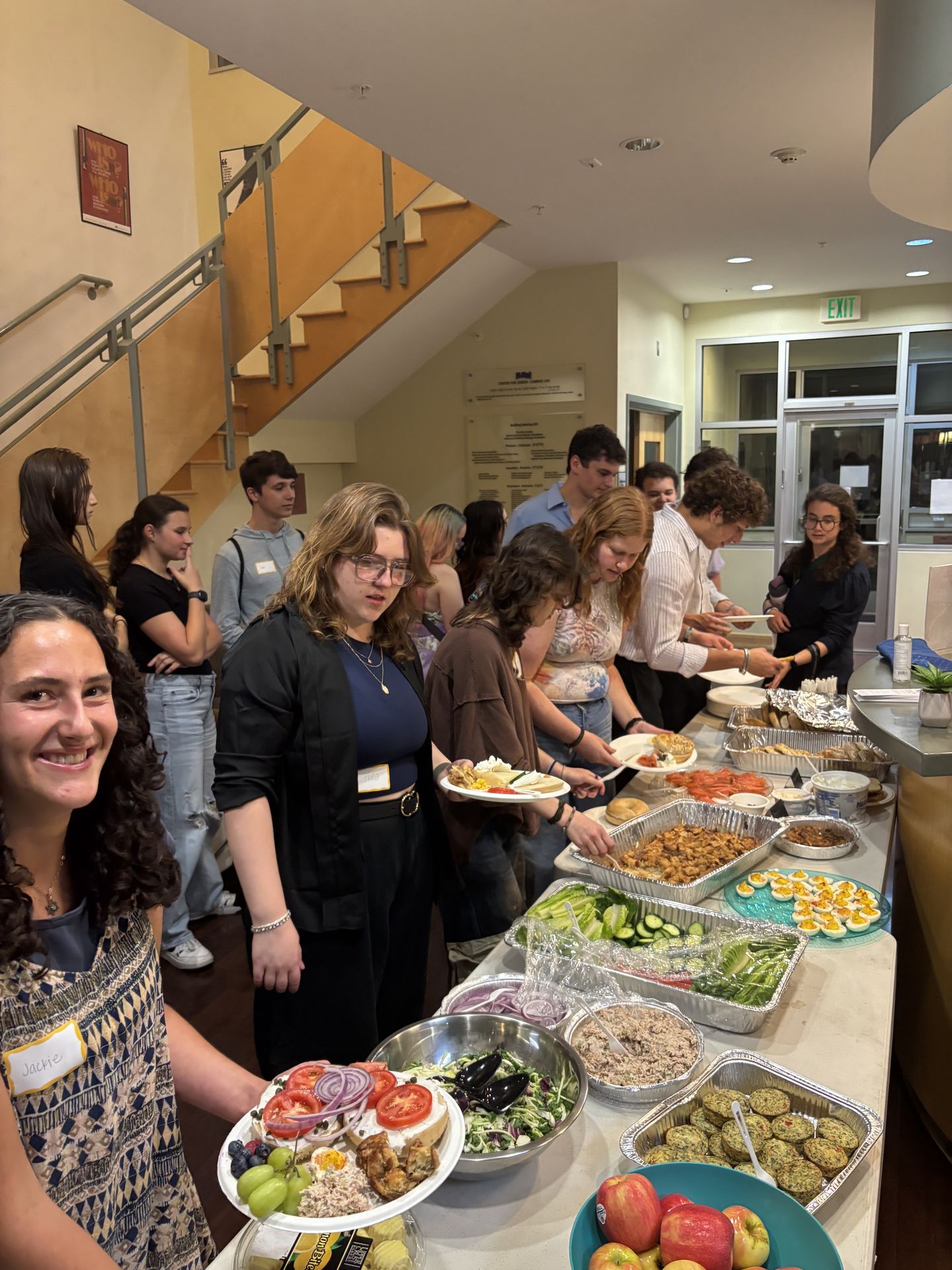 DU Hillel students gathering on campus