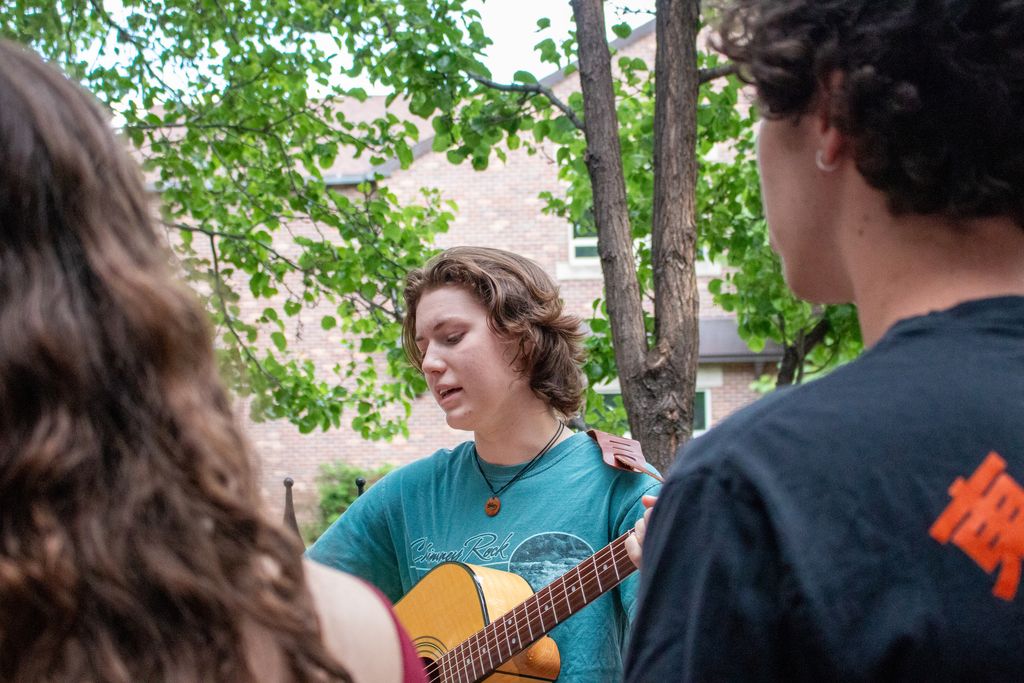 Student leaders at a Hillel event