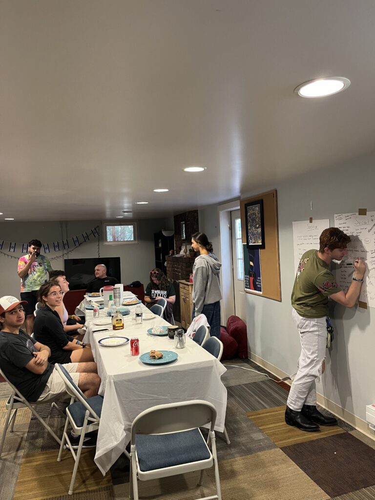 Students participating in a learning session